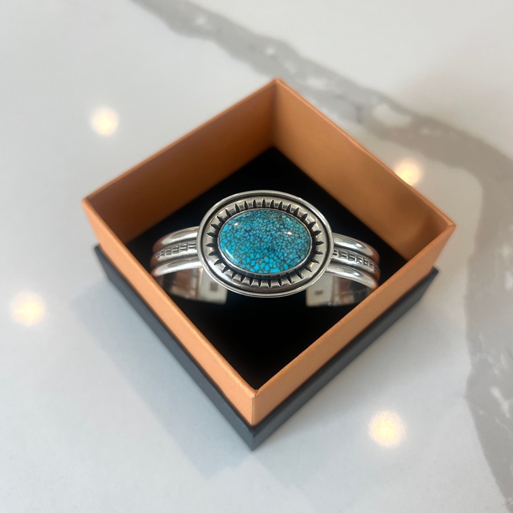 Turquoise and Sterling Silver Cuff